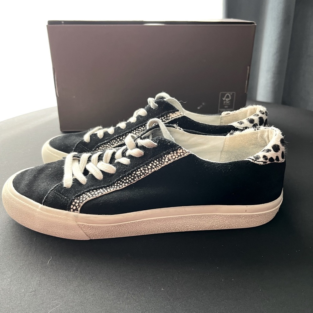 Madewell Sidewalk Low-Top Sneakers In Suede And Spot Calf Hair
